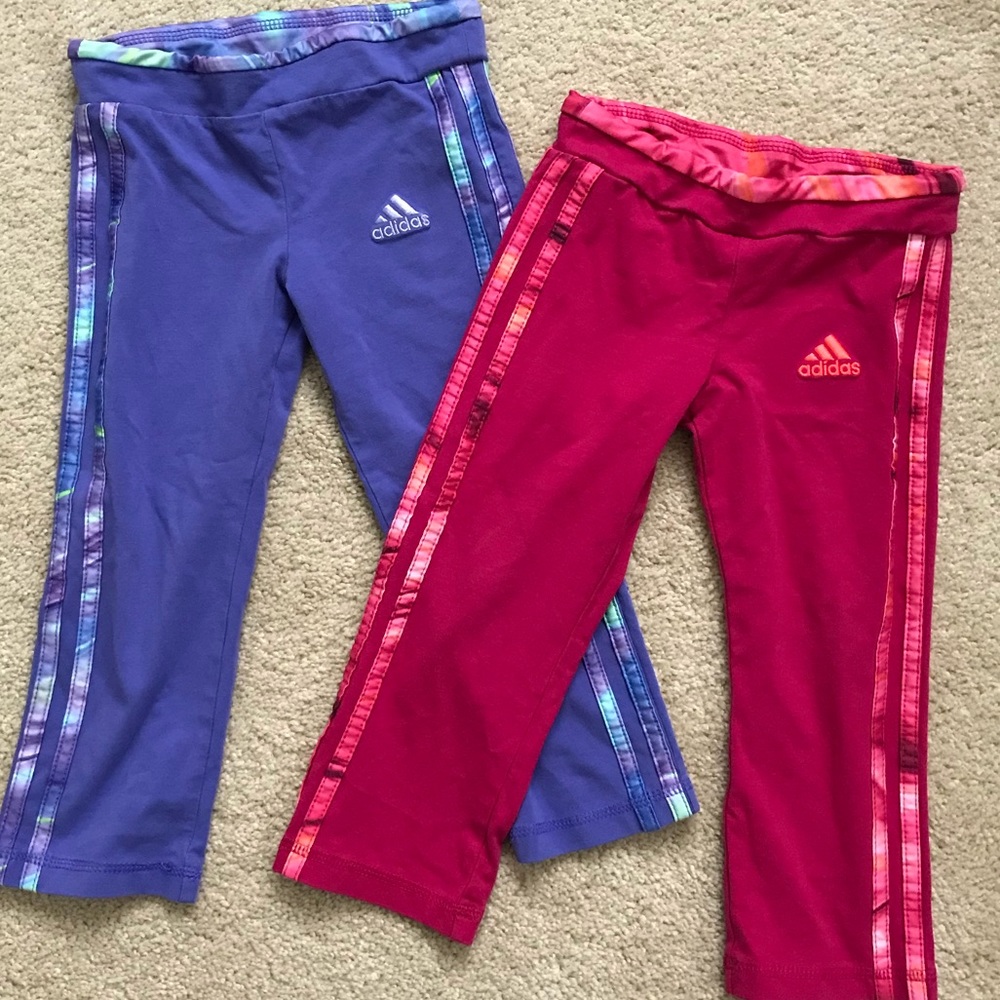 In great condition! 2 Girls Adidas Capri Leggings
